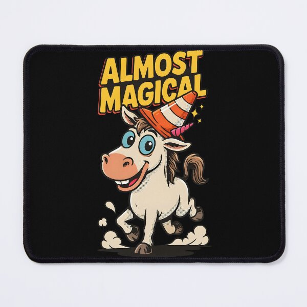 Item preview, Almost Magical Traffic Cone Hat Unicorn Humor designed and sold by Redgiant87x.