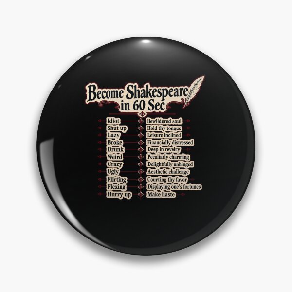 Item preview, Funny Shakespearean Slang Translation Chart designed and sold by elderberry.