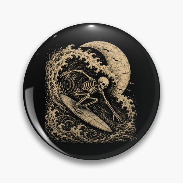 Item preview, Skeleton Surfer Riding the Midnight Wave designed and sold by WILLIAMS-BR.