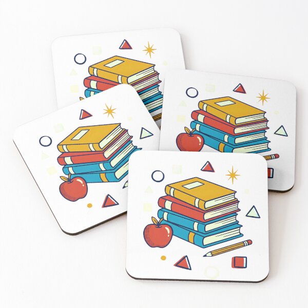 Item preview, Cute Stack of Books and Red Apple Illustration designed and sold by Koalangel.