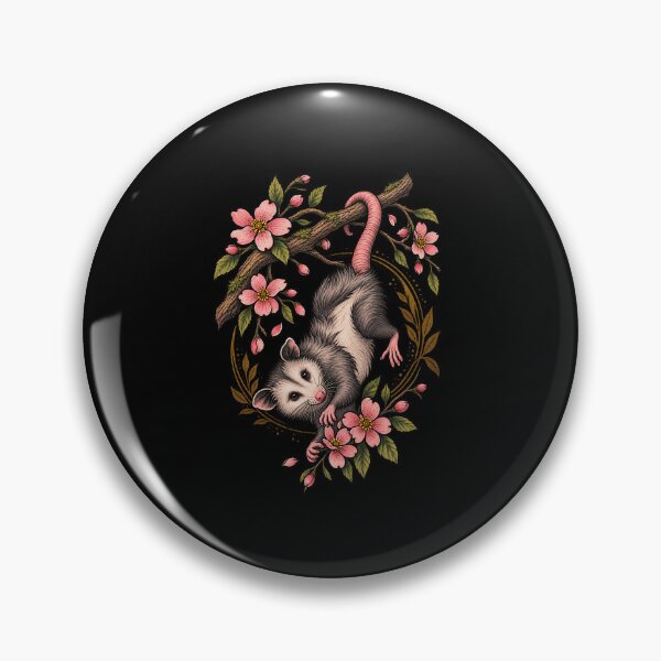 Item preview, Funny Opossum Hanging Among Blossoms Art designed and sold by elderberry.