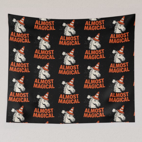 Item preview, Almost Magical Funny Horse Absurd Unicorn Humor designed and sold by Redgiant87x.