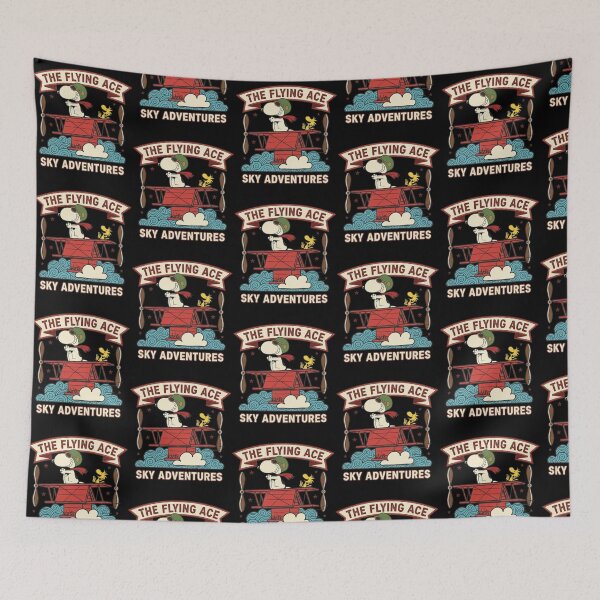 Item preview, Snoopy Flying Ace Sky Adventures Red Doghouse Woodstock Aviator designed and sold by Dravienart.