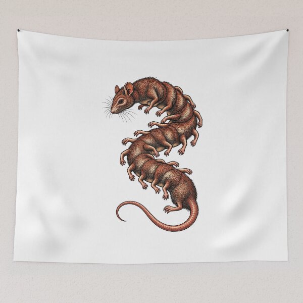 Item preview, Funny Surreal Mutant Rat Centipede Anatomy Study Art designed and sold by elderberry.