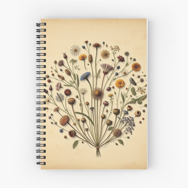 Item preview, Vintage Botanical Tree Made Of Wildflowers designed and sold by IntelliMindDesigns.