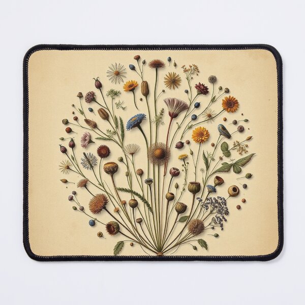 Item preview, Vintage Botanical Tree Made Of Wildflowers designed and sold by IntelliMindDesigns.