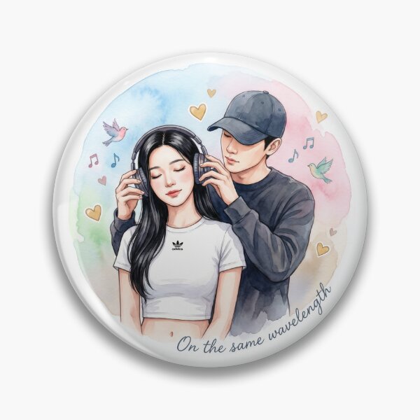 Item preview, Sticker: "On the Same Wavelength" — Music, Lovers designed and sold by  BoomPoster.