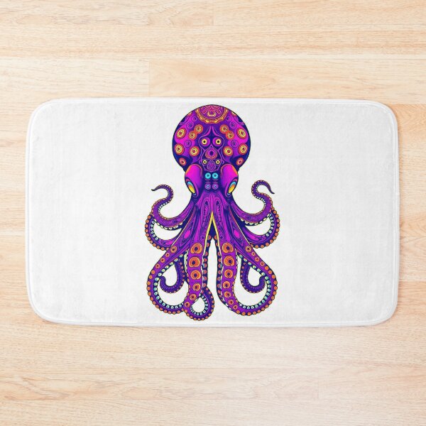 Item preview, Psychedelic Octopus – Neon Sea Creature designed and sold by Benito Del Ray.
