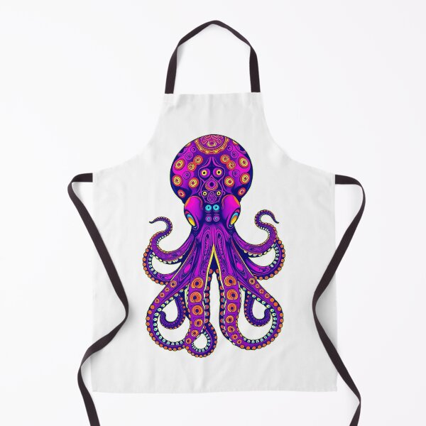 Item preview, Psychedelic Octopus – Neon Sea Creature designed and sold by Benito Del Ray.