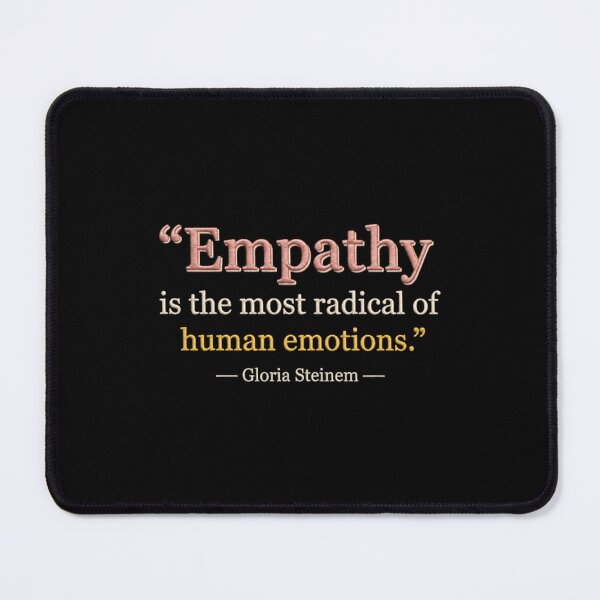 Item preview, Gloria Steinem Empathy Is the Most Radical Embroidered, Feminist Quote, Women's Rights Activist designed and sold by anpollardStudio.