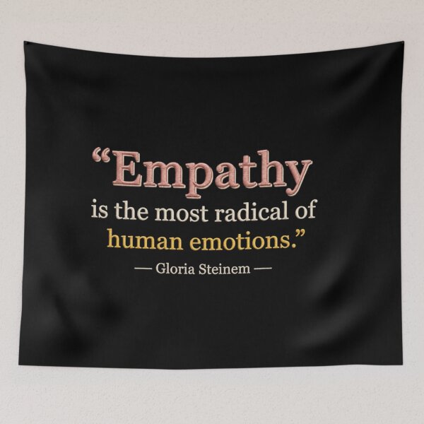 Item preview, Gloria Steinem Empathy Is the Most Radical Embroidered, Feminist Quote, Women's Rights Activist designed and sold by anpollardStudio.