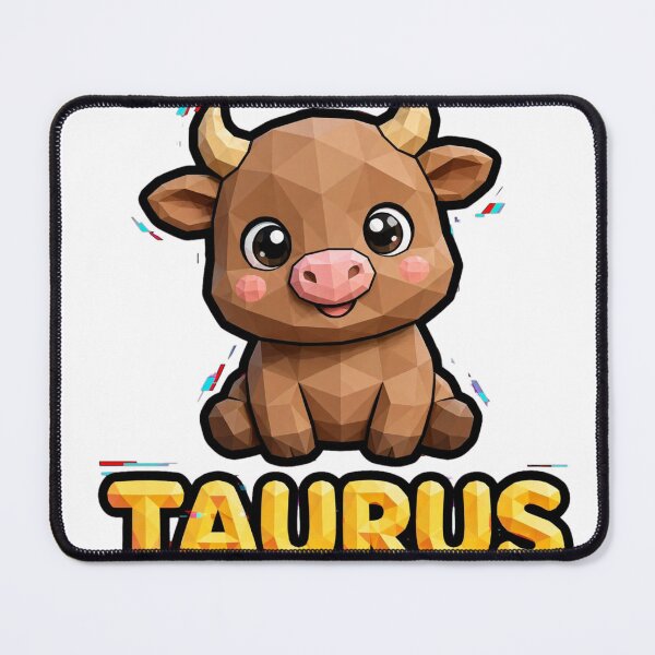 Item preview, Cute Taurus Zodiac Bull Glitch designed and sold by puzzell.