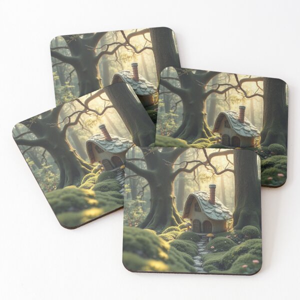 Item preview, Enchanted Mossy Forest Cottage Fairy Tale designed and sold by IntelliMindDesigns.