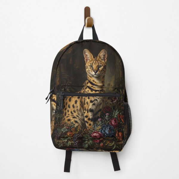 Item preview, Noble Serval Cat with Velvet Collar Portrait designed and sold by Real Beast Art.