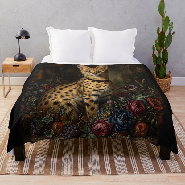 Item preview, Noble Serval Cat with Velvet Collar Portrait designed and sold by Real Beast Art.