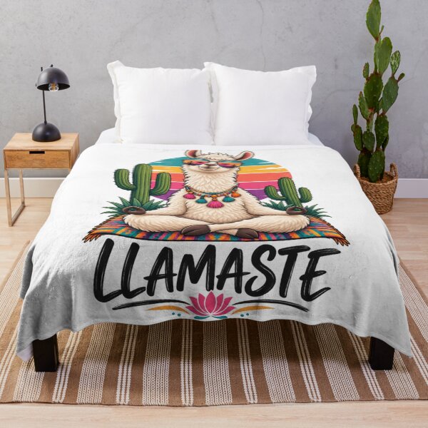 Item preview, Llamaste Yoga Llama | Funny Zen Llama Retro Boho Mindfulness designed and sold by Bee4Boy.