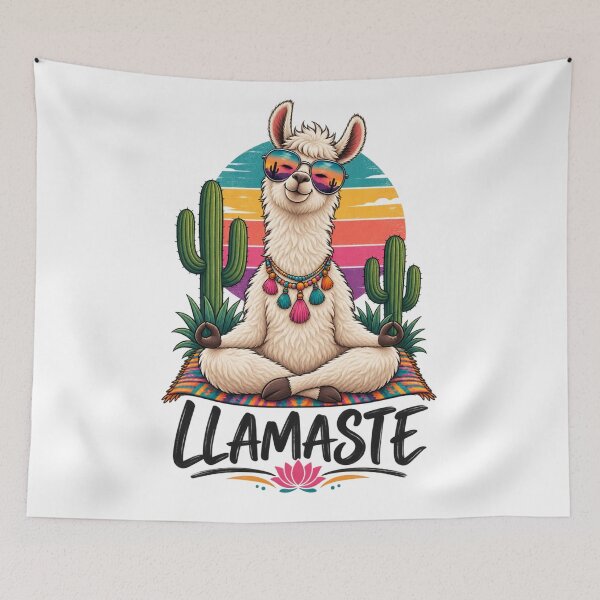 Item preview, Llamaste Yoga Llama | Funny Zen Llama Retro Boho Mindfulness designed and sold by Bee4Boy.