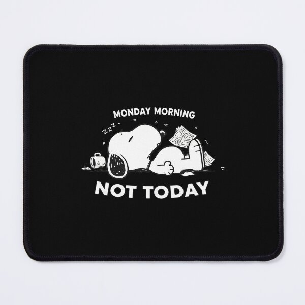 Item preview, Monday Morning Not Today Sleeping Snoopy Spilled Coffee Newspaper designed and sold by Dravienart.