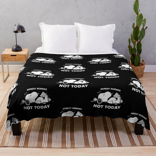 Item preview, Monday Morning Not Today Sleeping Snoopy Spilled Coffee Newspaper designed and sold by Dravienart.