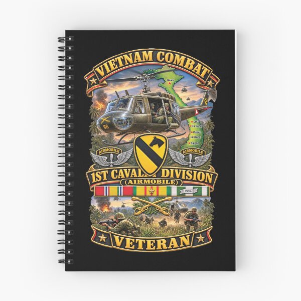 Item preview, Army - Vietnam Combat Cavalry Veteran w 1st Cav Div SSI  Big Helo - 3D - Enhanced designed and sold by Military Insignia Products.