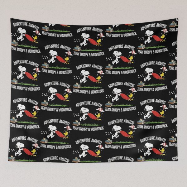 Item preview, Adventure Awaits Team Snoopy Woodstock Hot Air Balloon Travel designed and sold by Dravienart.