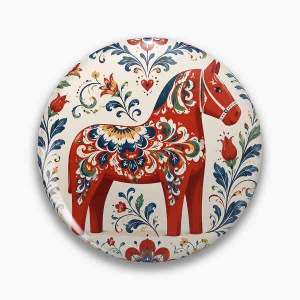 Item preview, Swedish Dala Horses Red, Funny Dala Horses  designed and sold by Owneysweet.