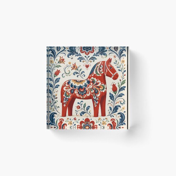Item preview, Swedish Dala Horses Red, Funny Dala Horses  designed and sold by Owneysweet.