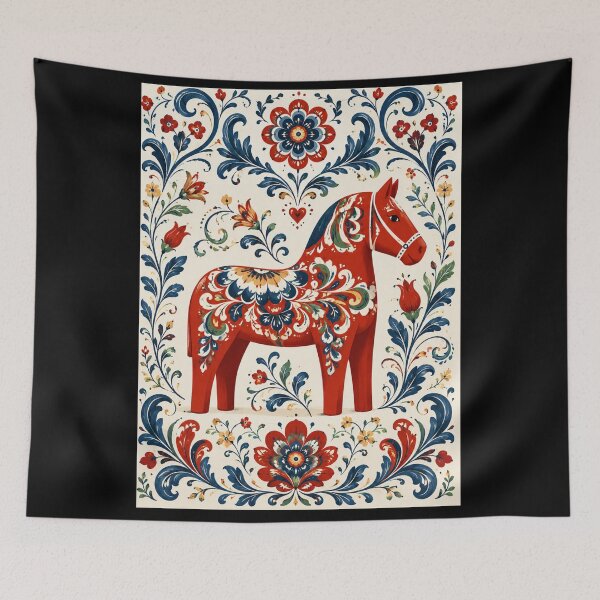 Item preview, Swedish Dala Horses Red, Funny Dala Horses  designed and sold by Owneysweet.