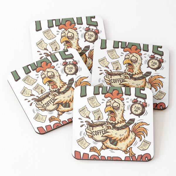 Item preview, Funny Chicken I Hate Mondays designed and sold by Oddly Relatable.