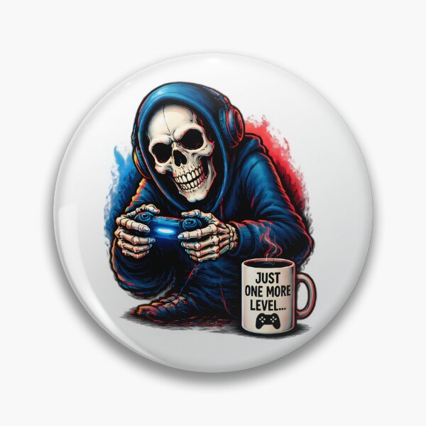 Item preview, Skeleton Gamer Just One More Level Video Games designed and sold by Pyt27.