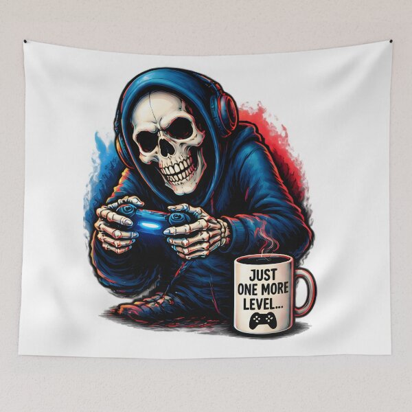 Item preview, Skeleton Gamer Just One More Level Video Games designed and sold by Pyt27.
