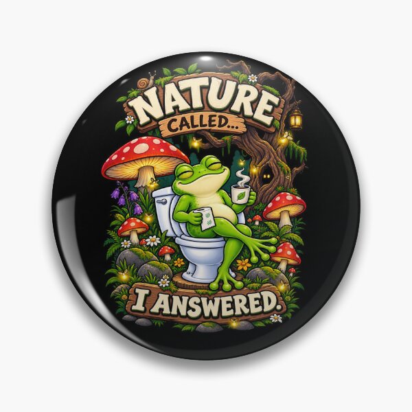 Item preview, Funny Frog Nature Called T-Shirt – Magical Forest Bathroom Humor designed and sold by Angelle55.