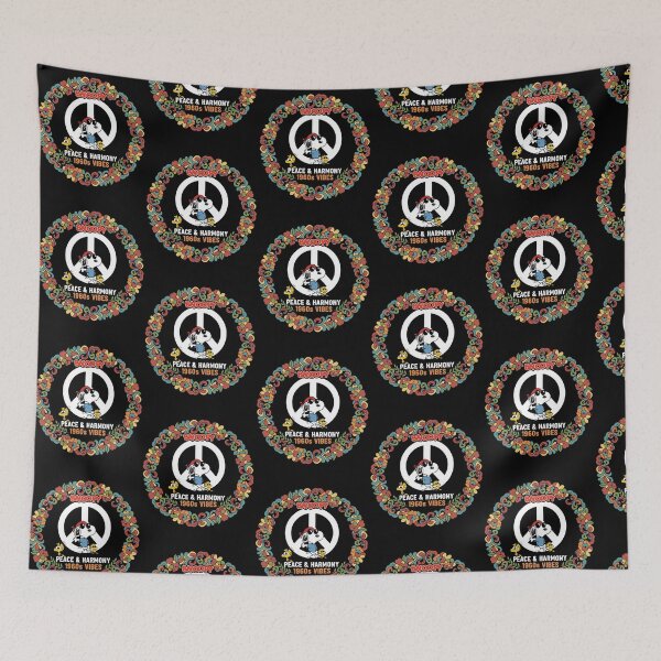 Item preview, Snoopy Peace Harmony 1960s Vibes Woodstock Floral Wreath  designed and sold by Dravienart.