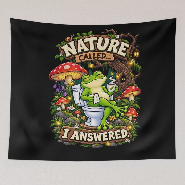 Item preview, Funny Frog Nature Called T-Shirt – Magical Forest Bathroom Humor designed and sold by Angelle55.