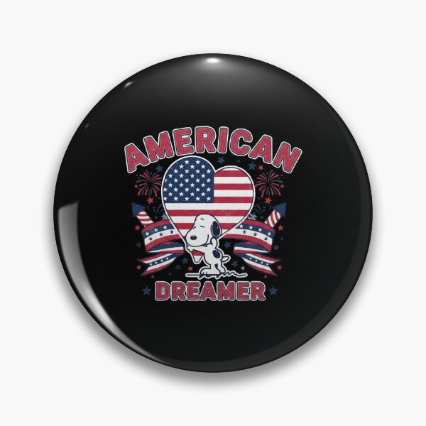 Item preview, American Dreamer Snoopy USA Flag Heart Fireworks 4th of July designed and sold by Dravienart.