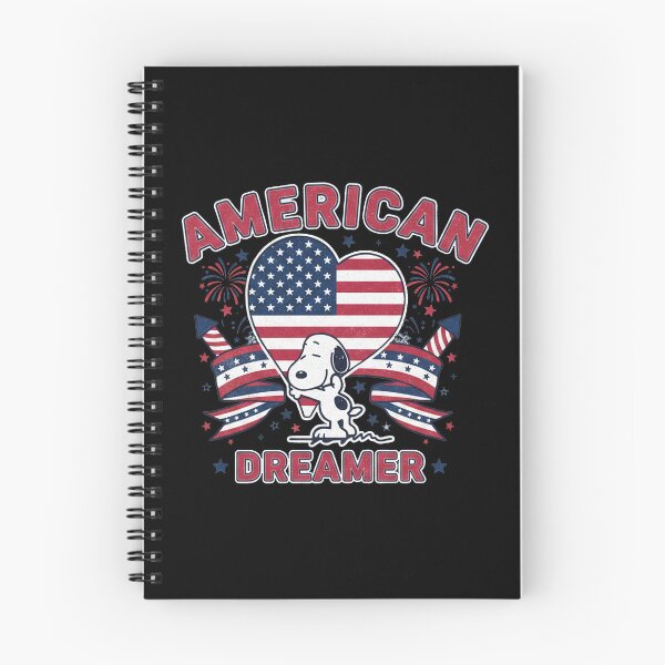 Item preview, American Dreamer Snoopy USA Flag Heart Fireworks 4th of July designed and sold by Dravienart.