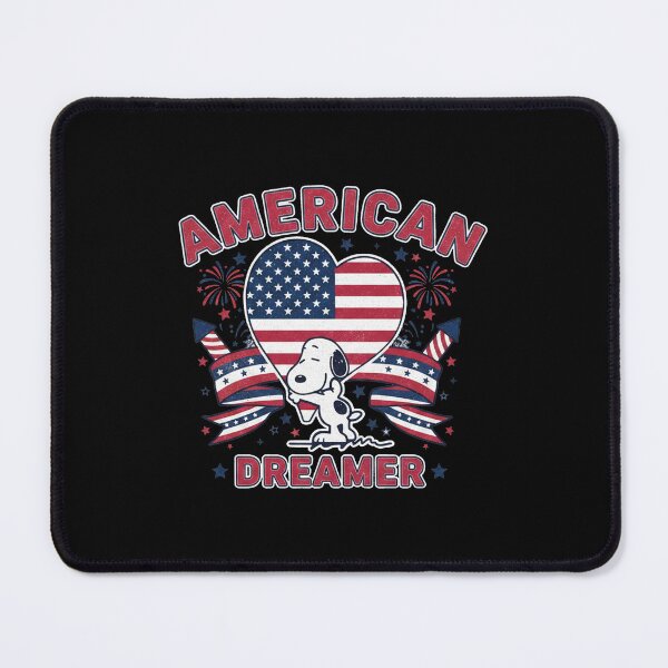 Item preview, American Dreamer Snoopy USA Flag Heart Fireworks 4th of July designed and sold by Dravienart.