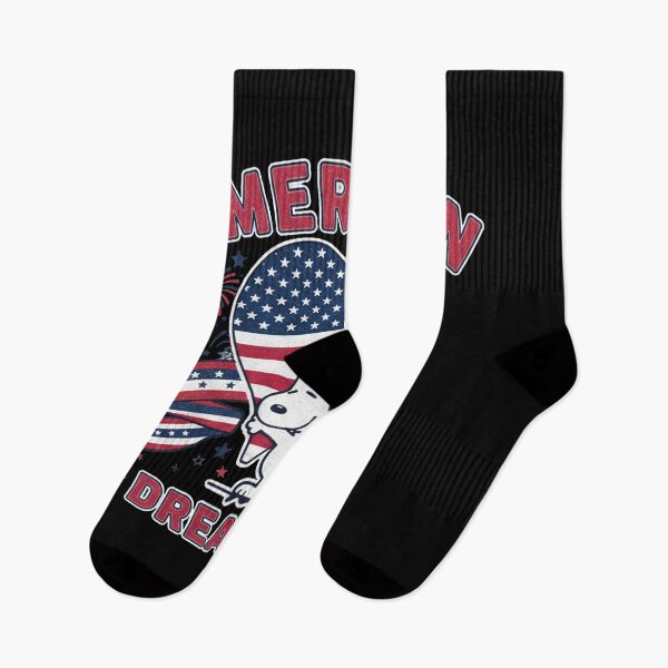Item preview, American Dreamer Snoopy USA Flag Heart Fireworks 4th of July designed and sold by Dravienart.