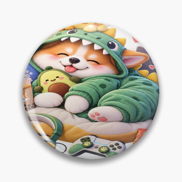 Item preview, Corgi Dino Dreams | Cute Kawaii Cozy Gamer designed and sold by HACHI-SHOP.