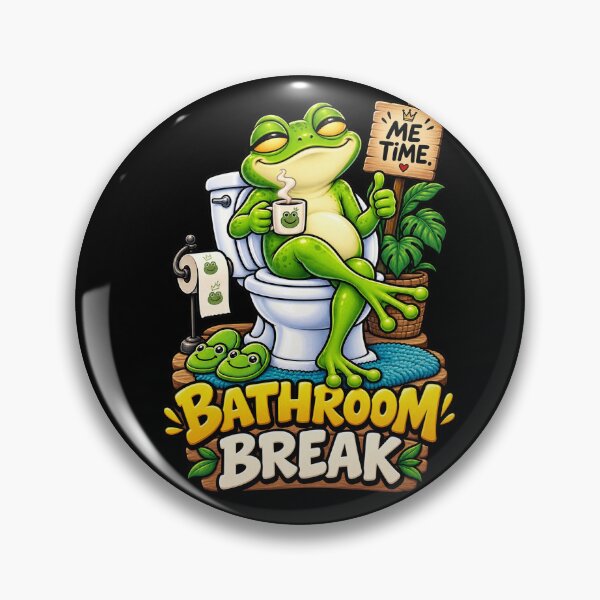 Item preview, Funny Frog Bathroom Break T-Shirt – Cute Frog Me Time Humor designed and sold by Angelle55.
