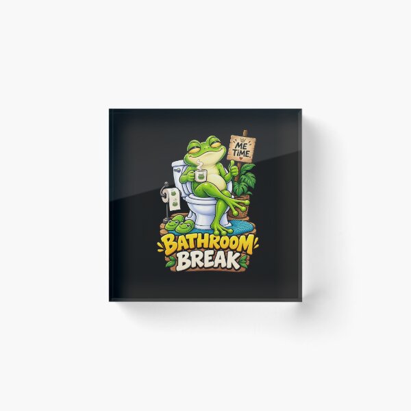 Item preview, Funny Frog Bathroom Break T-Shirt – Cute Frog Me Time Humor designed and sold by Angelle55.