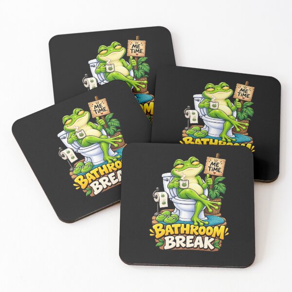 Item preview, Funny Frog Bathroom Break T-Shirt – Cute Frog Me Time Humor designed and sold by Angelle55.