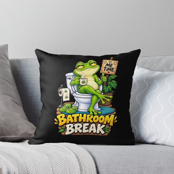 Item preview, Funny Frog Bathroom Break T-Shirt – Cute Frog Me Time Humor designed and sold by Angelle55.