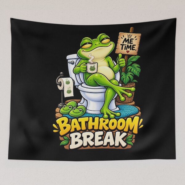 Item preview, Funny Frog Bathroom Break T-Shirt – Cute Frog Me Time Humor designed and sold by Angelle55.