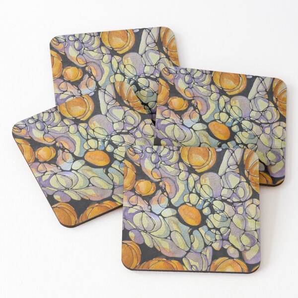 Item preview, Set in Amber Neuropathic Network Pattern Art designed and sold by TheCalmingCanvas.