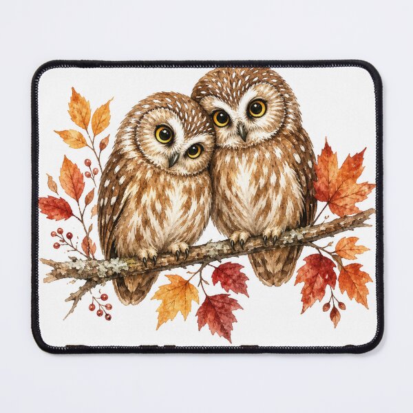 Item preview, Watercolor Owl Couple – Hoo Do You Love? designed and sold by DBVisuals.