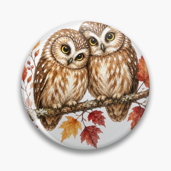 Item preview, Watercolor Owl Couple – Hoo Do You Love? designed and sold by DBVisuals.