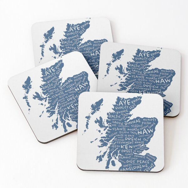 Item preview, Scottish Words Slang Highlands Scotland Original Custom Vintage Poster Wall Art Design Pillow Gift designed and sold by Cool Robot Bro..