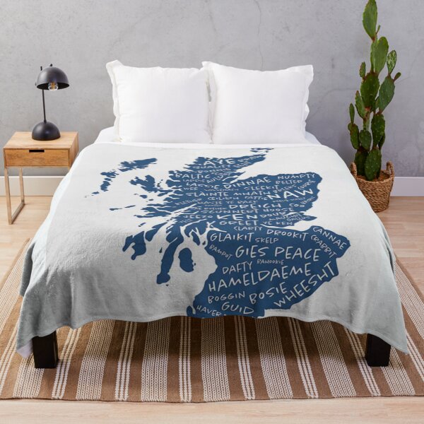 Item preview, Scottish Words Slang Highlands Scotland Original Custom Vintage Poster Wall Art Design Pillow Gift designed and sold by Cool Robot Bro..