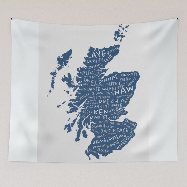 Item preview, Scottish Words Slang Highlands Scotland Original Custom Vintage Poster Wall Art Design Pillow Gift designed and sold by Cool Robot Bro..